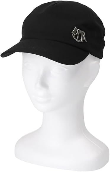 Dior ブラックキャップ Dior キャップロゴチャーム コットン ベースボールキャップブラック